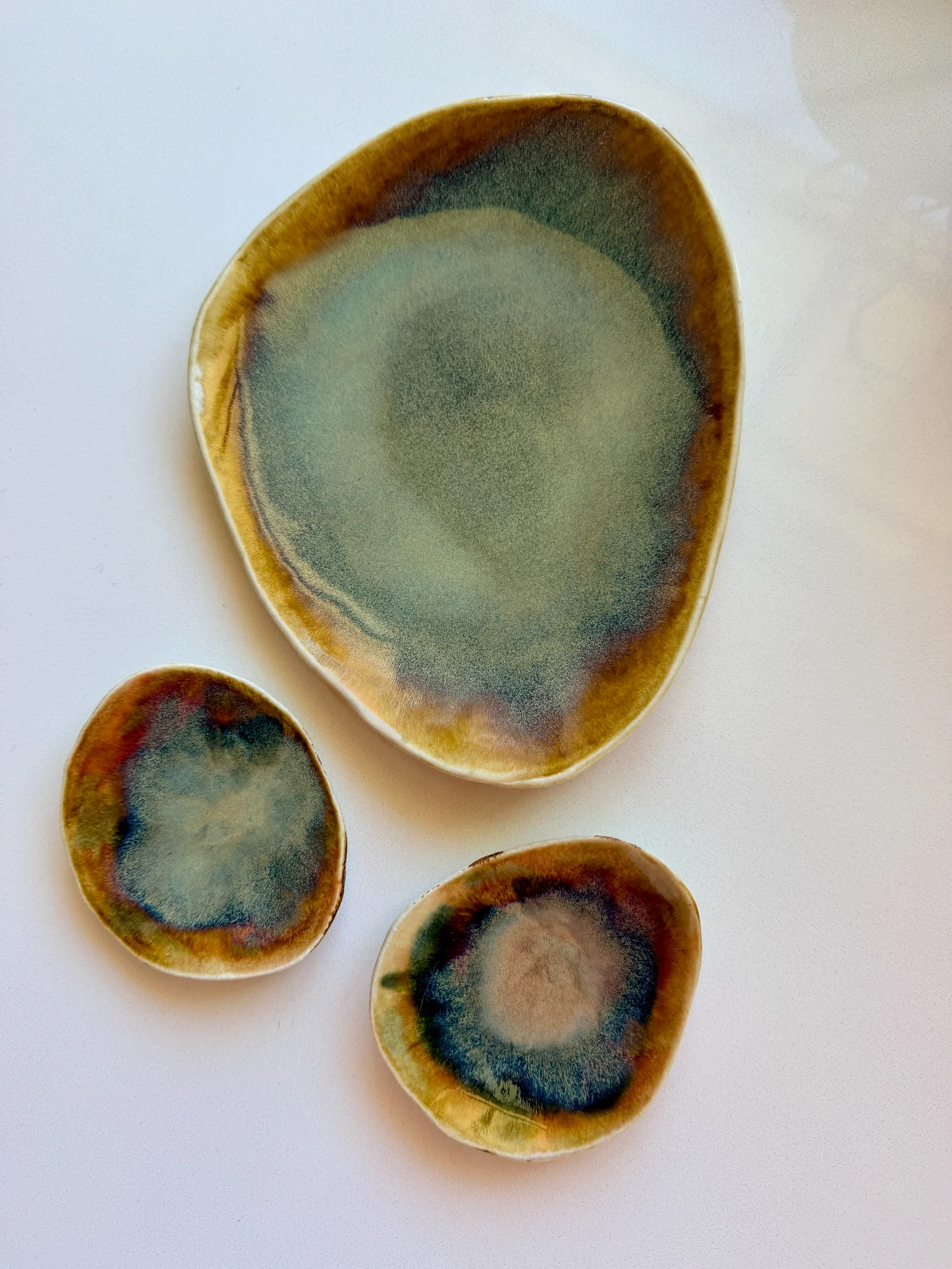 Petite Reflective Platter & (2) Mini Plates Set