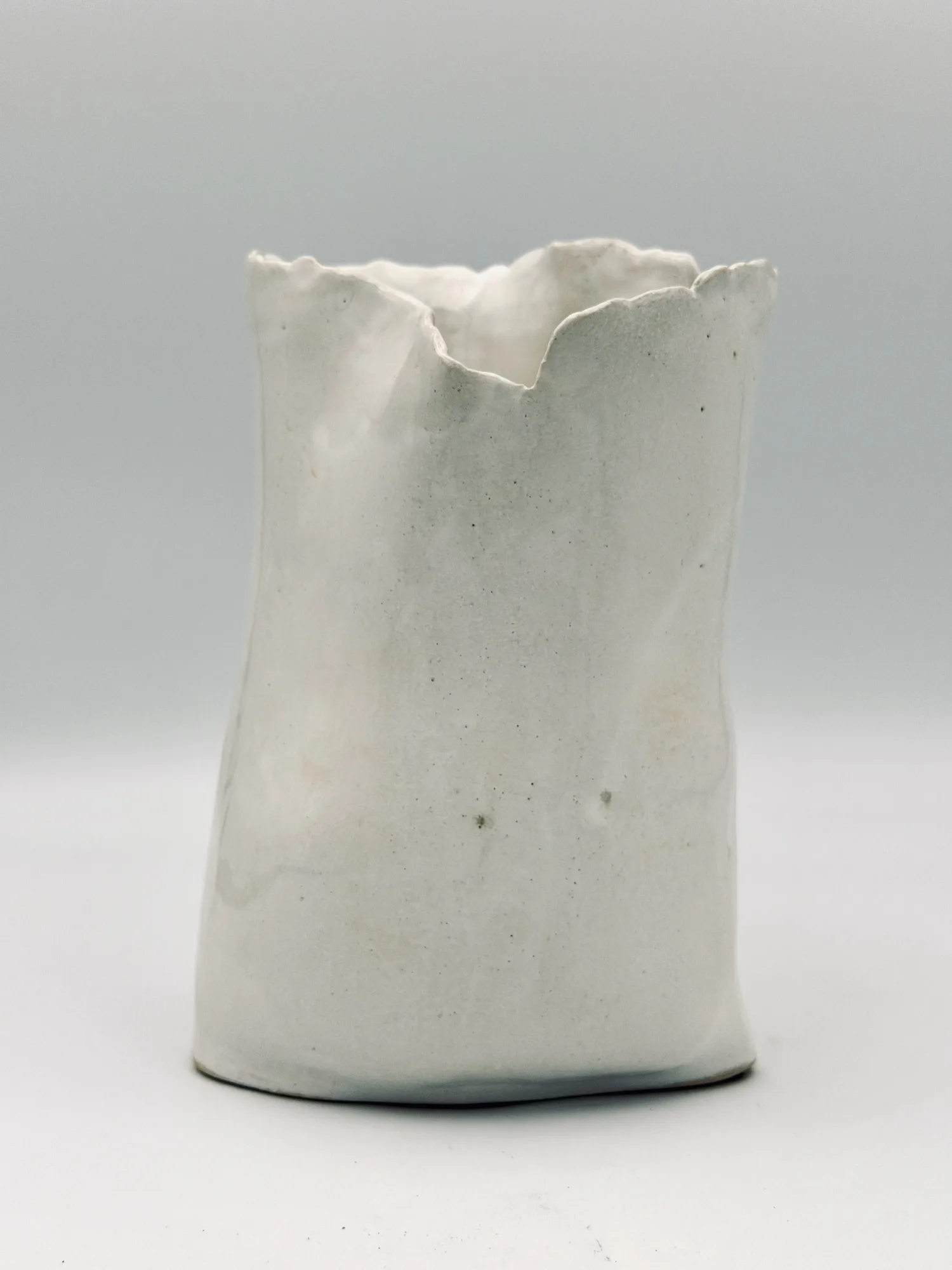 White Torn Edges Vessel